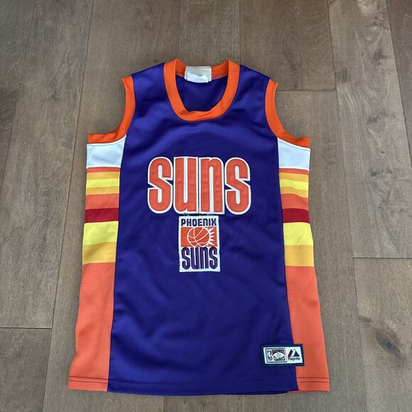 VTG Majestic Hardwood Classics Phoenix Suns YOUTH NBA Jersey Stitched Medium - Picture 1 of 5